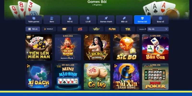 Những tựa game bài được yêu thích nhất tại 18win