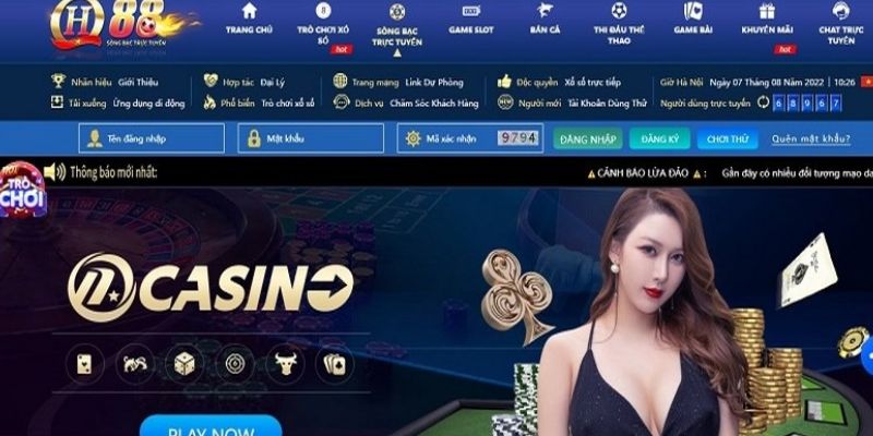 Khám phá các sảnh casino QH88 nổi bật